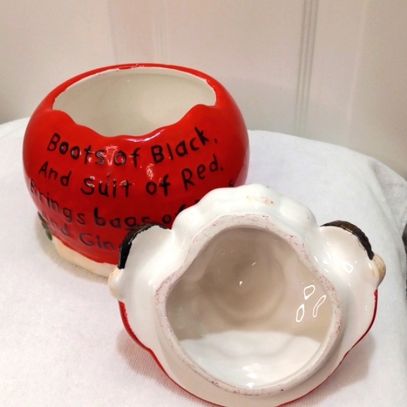 Ganz Santa Clause Cookie Jar W/St.Nicks Poem 7" X 7" - Picture 3 of 4